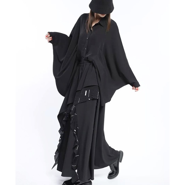 Wide-flow oversized shirt C1396