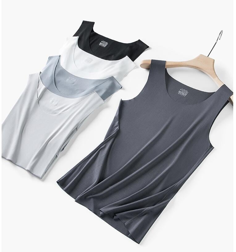 韓国風 Tシャツ 春夏ベストメンズスポーツ無地シームレスノースリーブボトミング