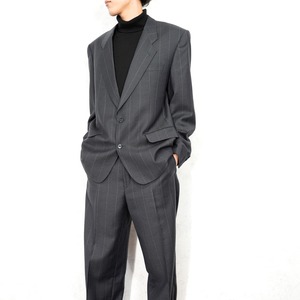 EU VINTAGE Winner STRIPE PATTERNED WOOL SET UP SUIT MADE IN WEST GERMANY/ヨーロッパ古着ストライプ柄ウールセットアップスーツ