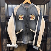 【HOUSTON / ヒューストン 51543 USED FINISHING SOUVENIR JACKET (TIGER) / ユーズド加工スーベニアジャケット】