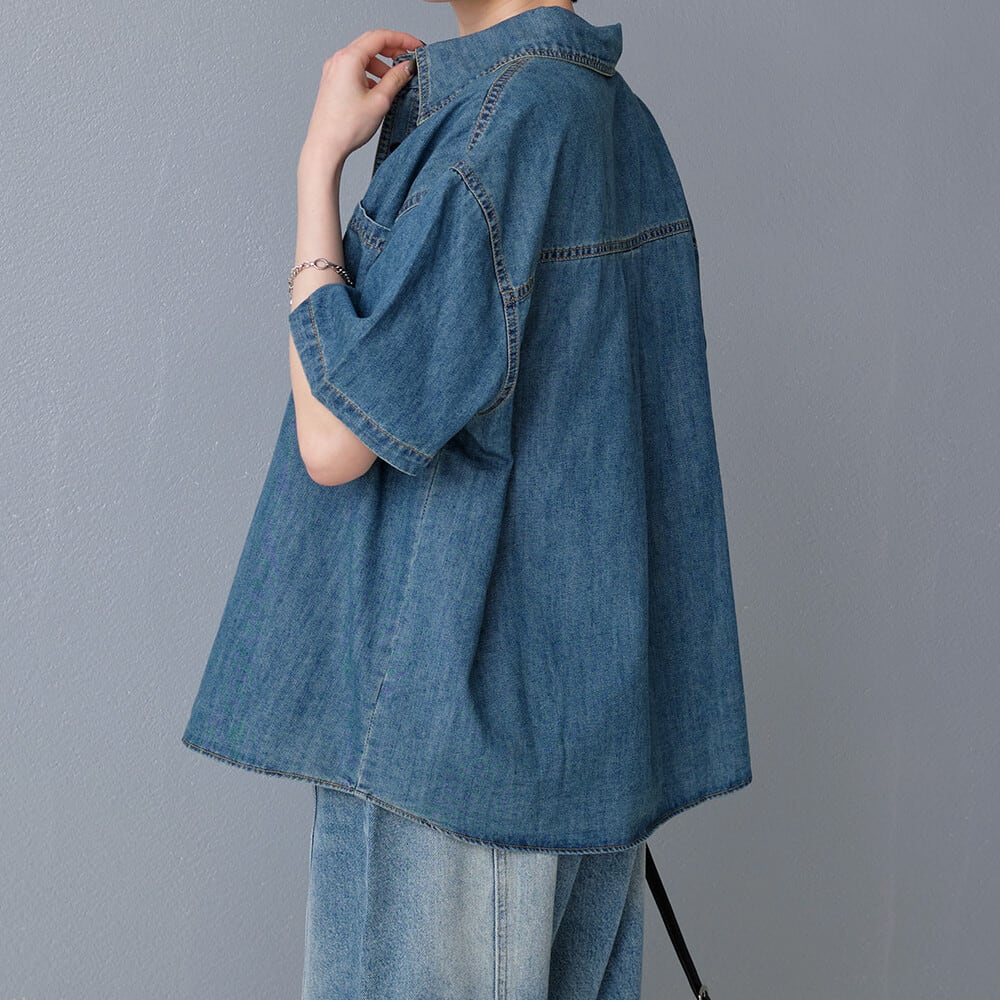 wash denim shirt