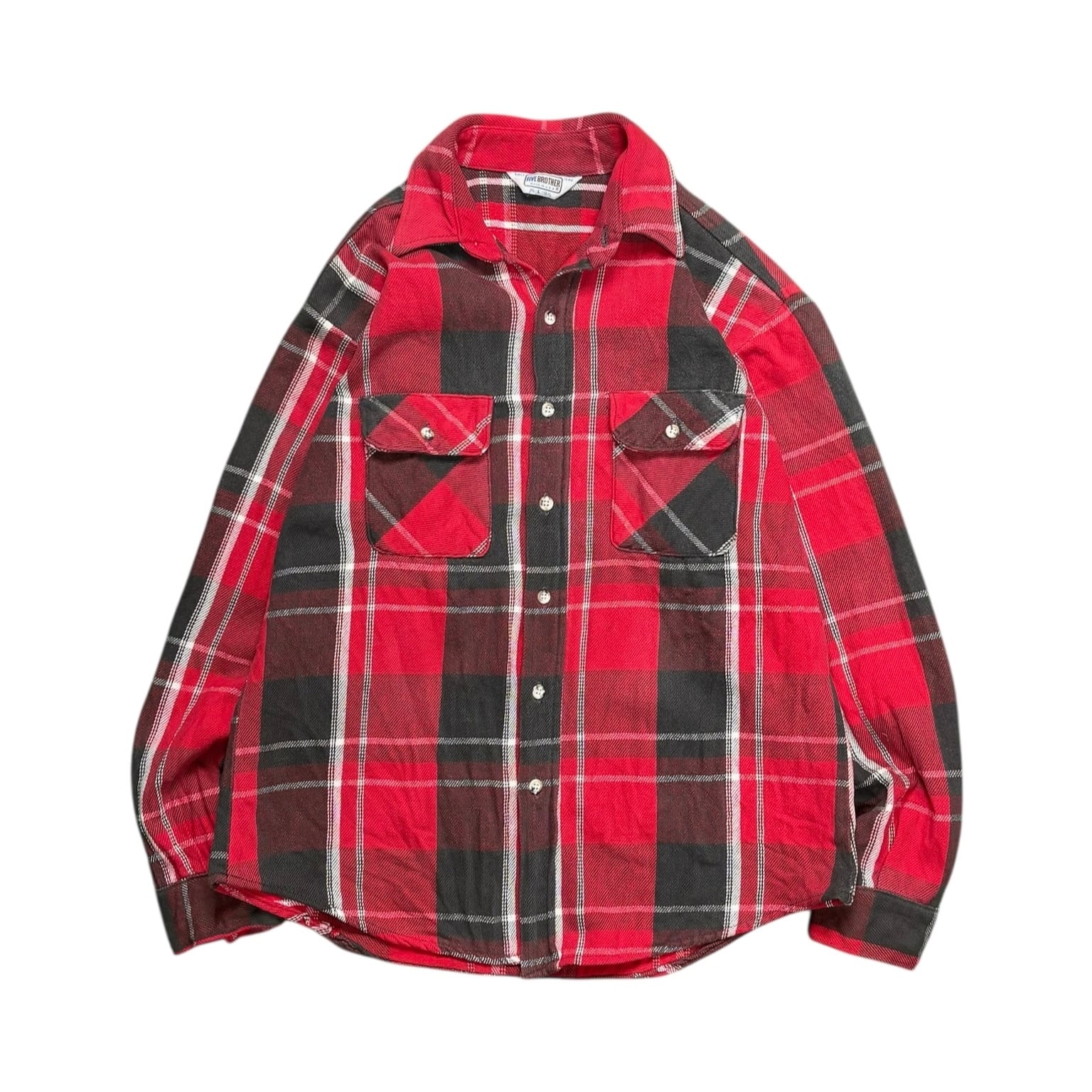 70s FIVE 80s Flannel Five BROTHER Shirt Vintage Brother Shirts USA