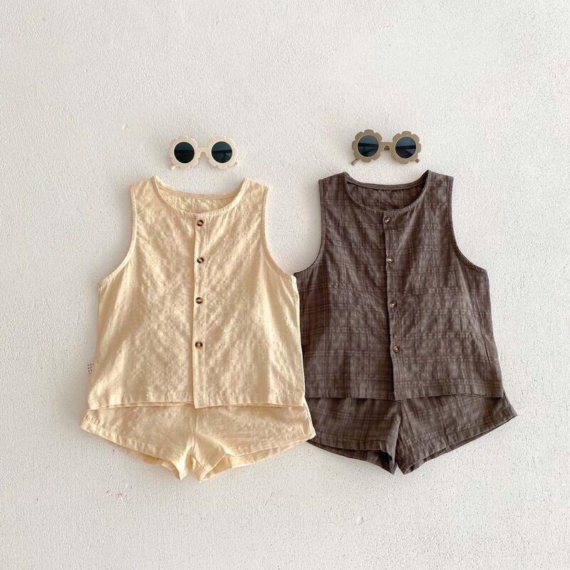 【BABY&KID】夏新作 無地ノースリーブセットアップ