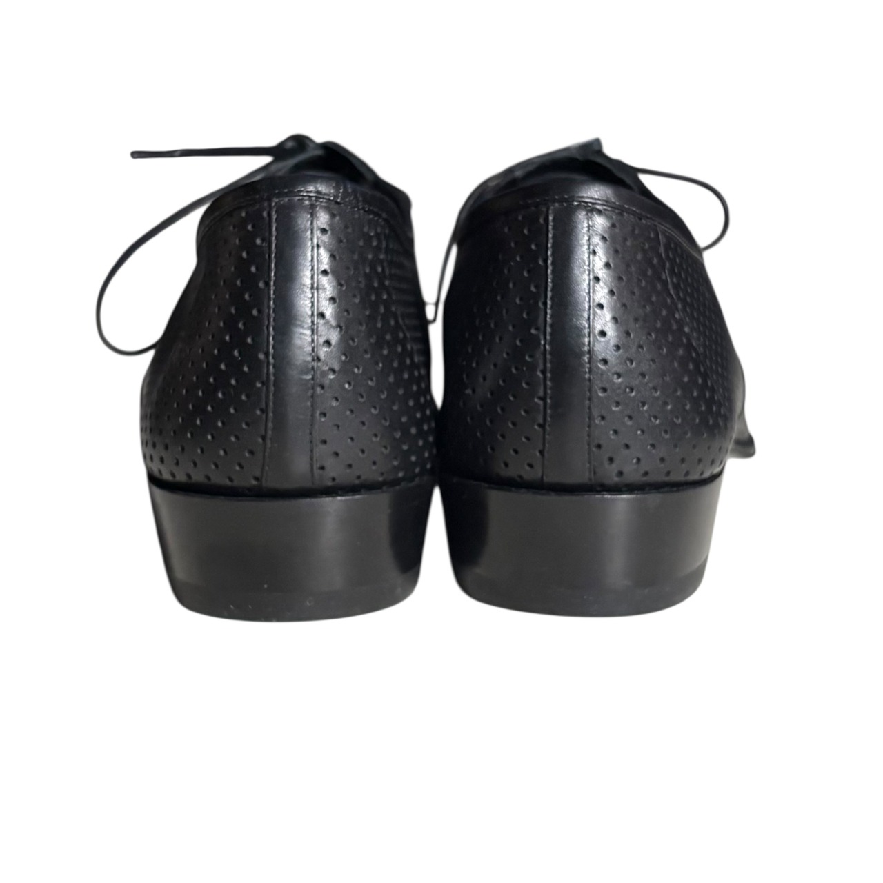 2019ss CELINE by Hedi Slimane black punching leather shoes
