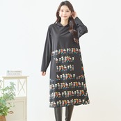 【SALE 10%OFF 4/12 10:00まで】TRUBE フィギュア柄フーディーワンピース (L~LL)