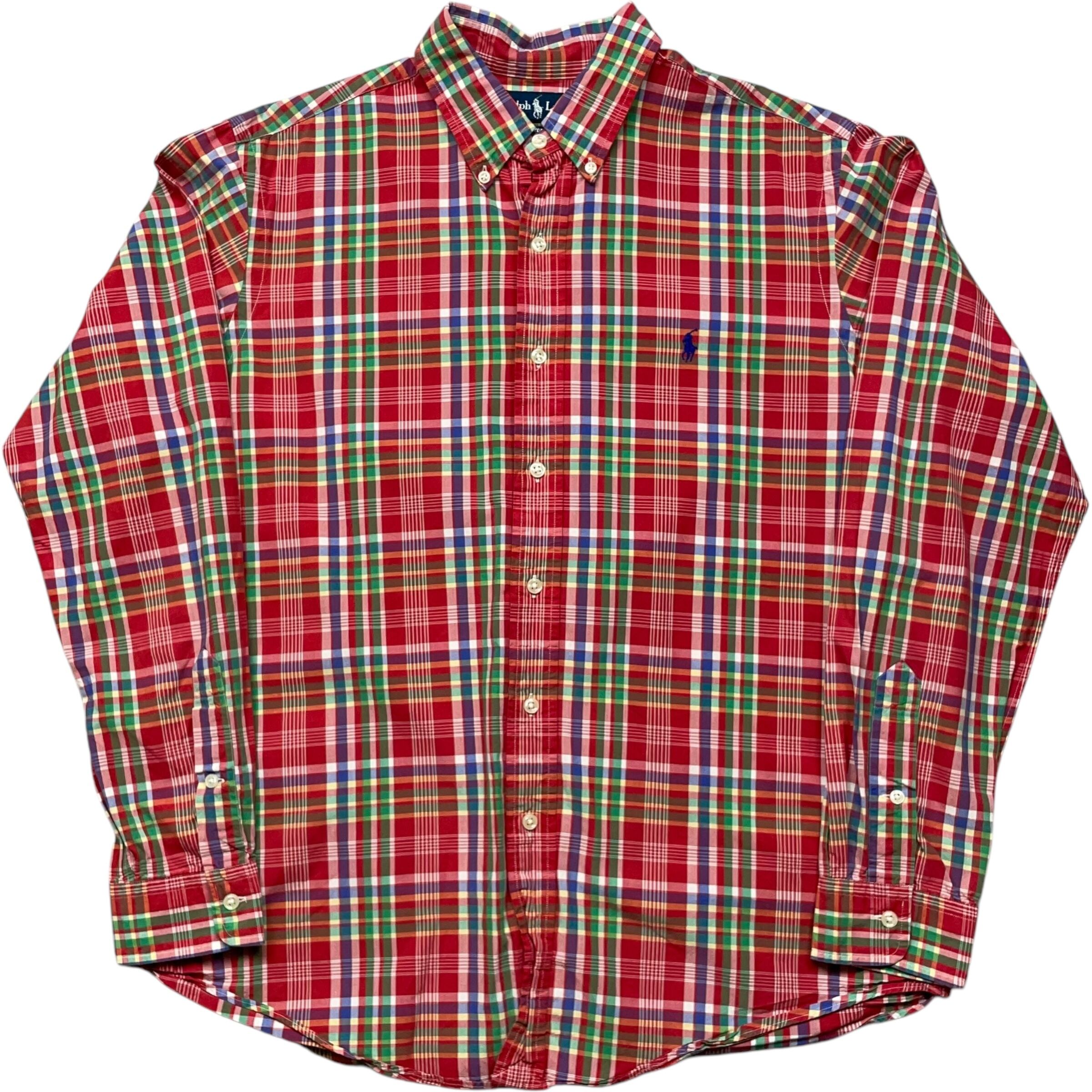 《L》 Ralph Lauren ラルフローレン 長袖シャツ チェックシャツ マルチカラー no.6158