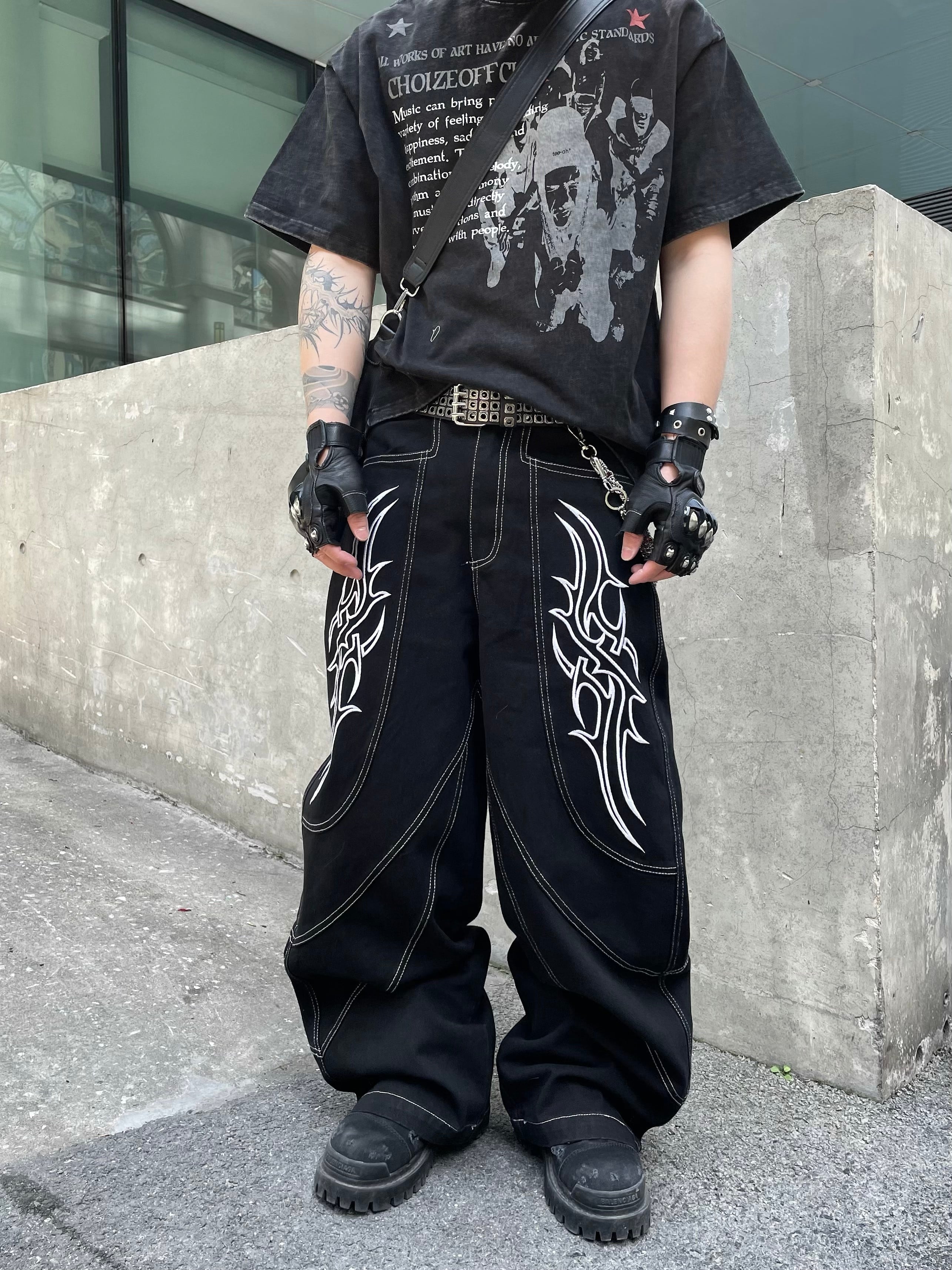 Mameoyaji13ページ Stitch design denim pants 0013 | EgoMei(エゴメイ)