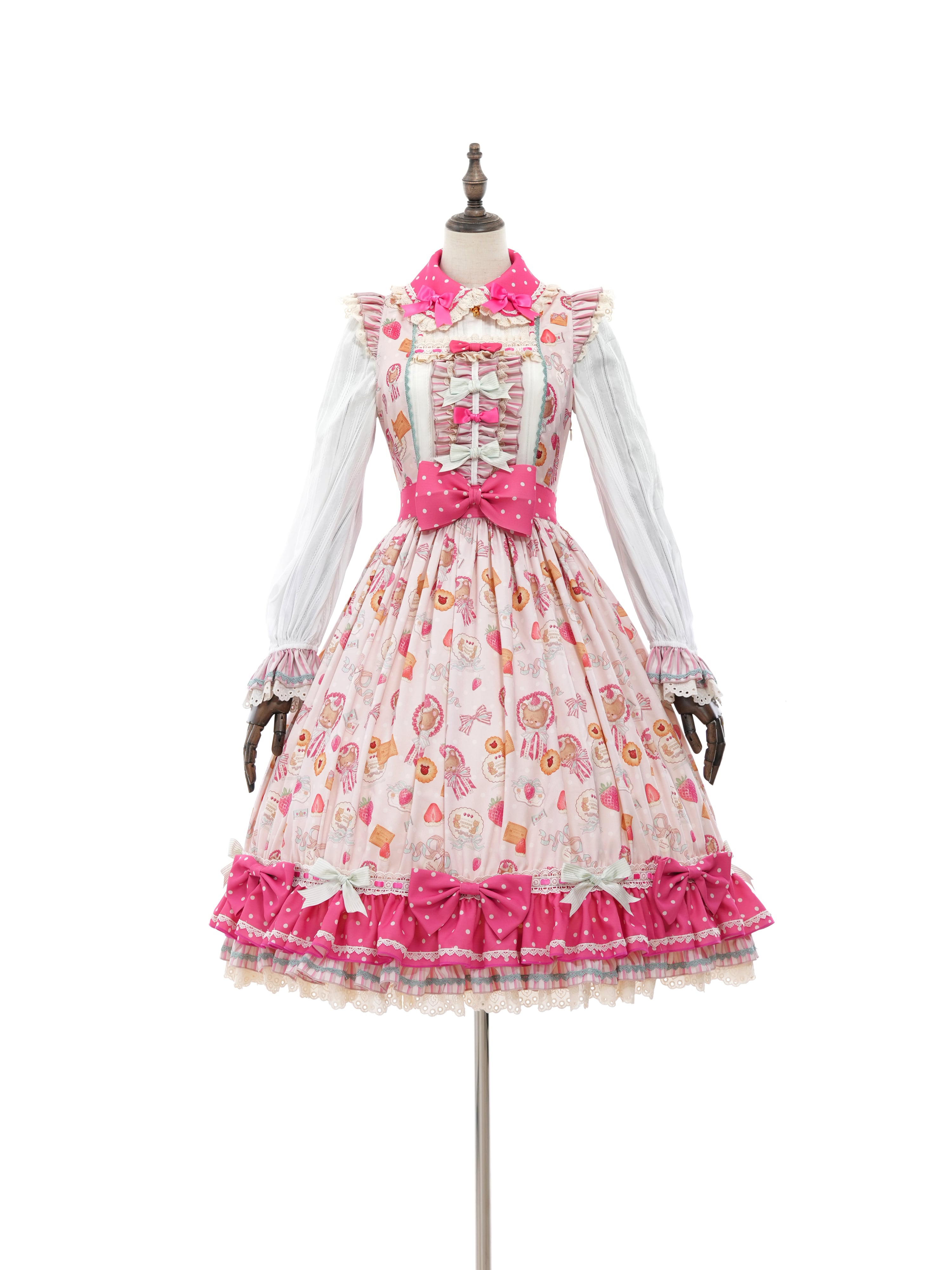 TEDDY STRAWBERRY LABEL はしごリボンブラウス【コラボ商品