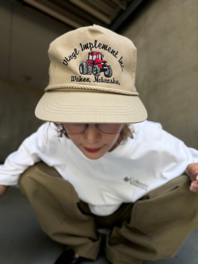 （AC1055)Tractor embroidered rope cap