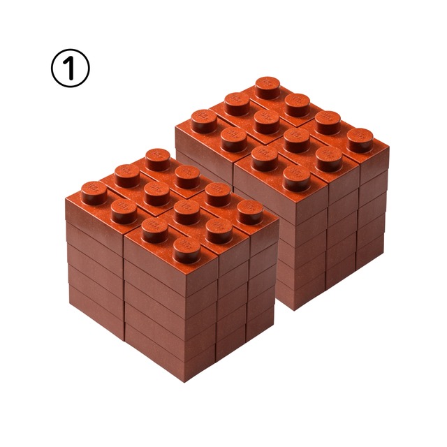 クリスマス早割！10％OFF　レンブロックキッズ　凸ブロック単色 60個セット