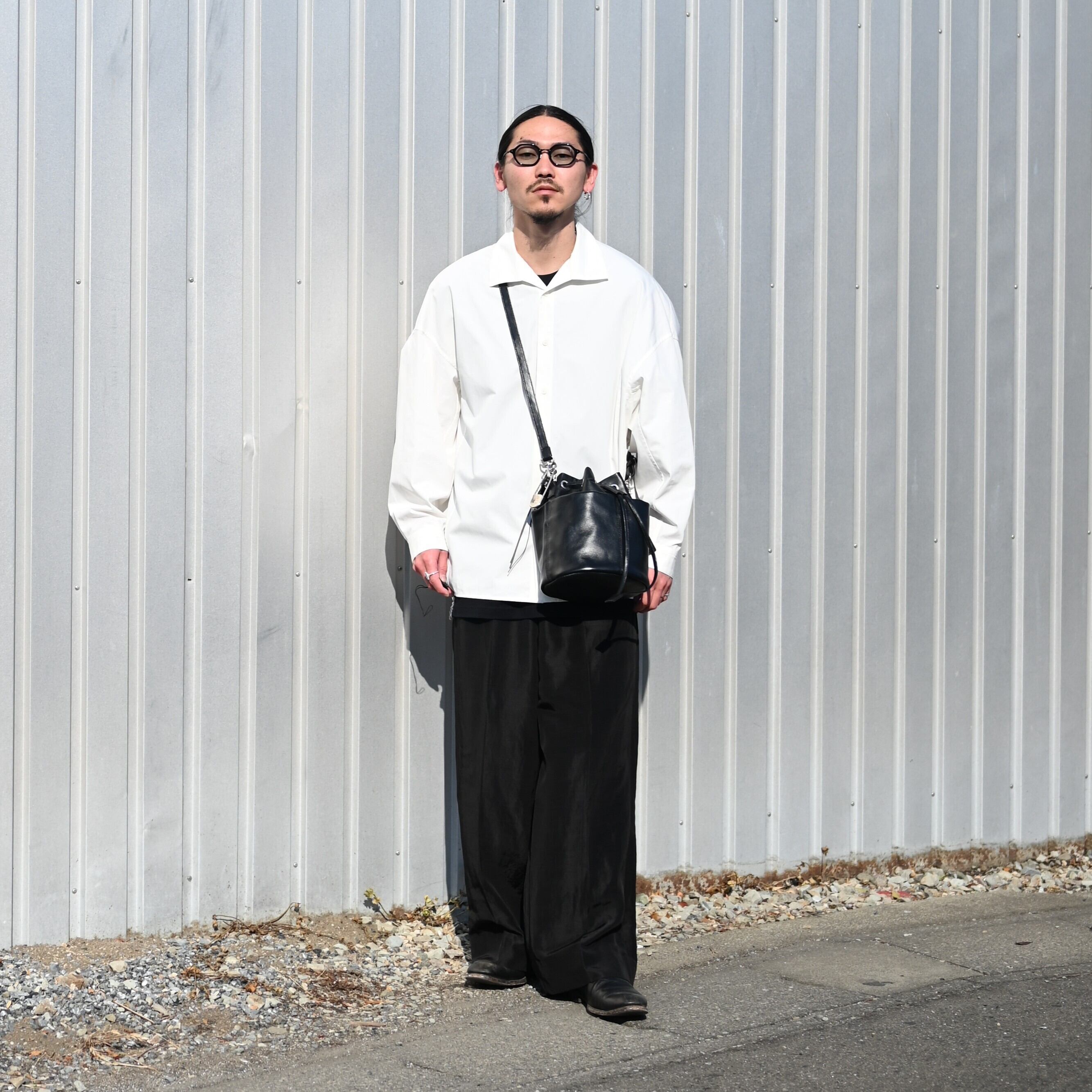 Nonnotte(ノノット)Draping Open Collar Shirt Type A | GANKO