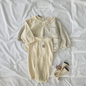 【ONU】やわらかニットリブパンツ ivory 70~120cm 240211on