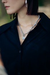 『湖面の余白』coin pearl necklace （ July limited items）