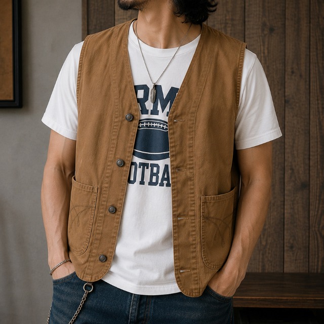 Patch pocket hunting vest 00279