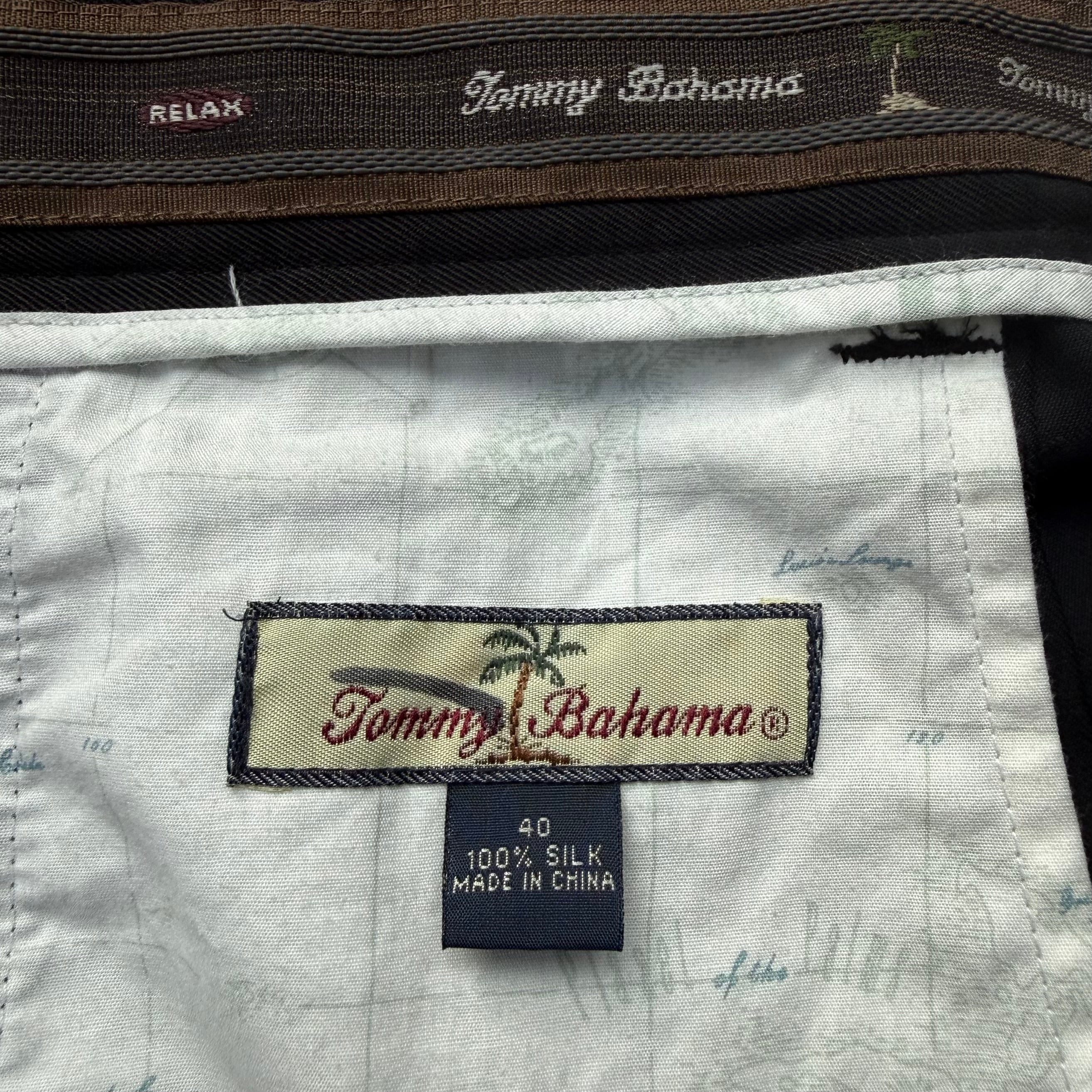 90's Vintage “TOMMY BAHAMA” 2tuck Silk Slacks | 放課後の思い出