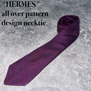 "HERMES"all over pattern design necktie