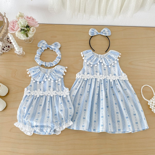【姉妹服】シャイニングフラワーロンパース/ワンピース - 7