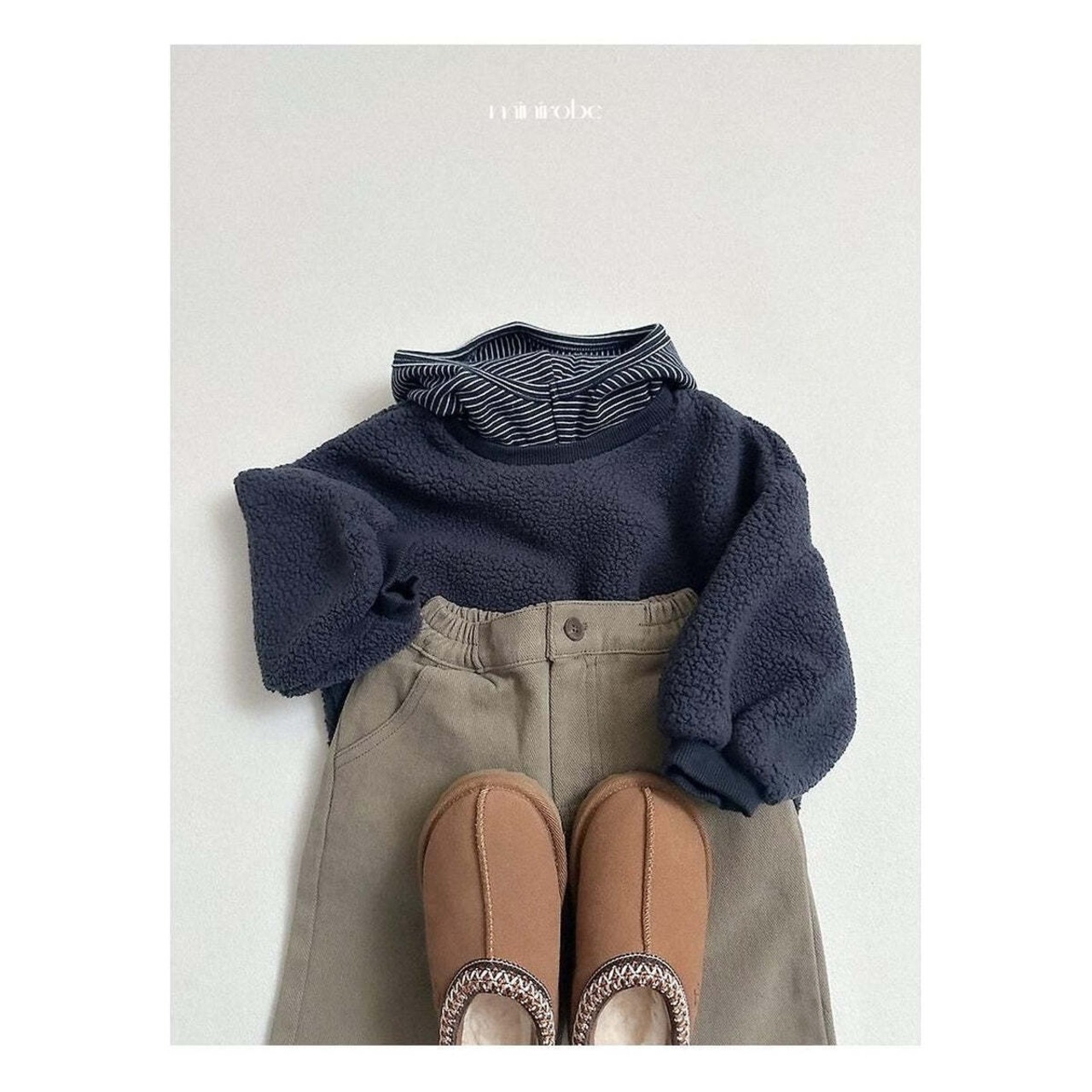 【取寄】minirobe ダンブルフードスウェット｜冬服｜韓国子供服