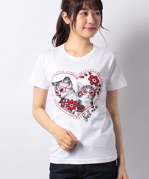 #763 Tシャツ HEART CAT