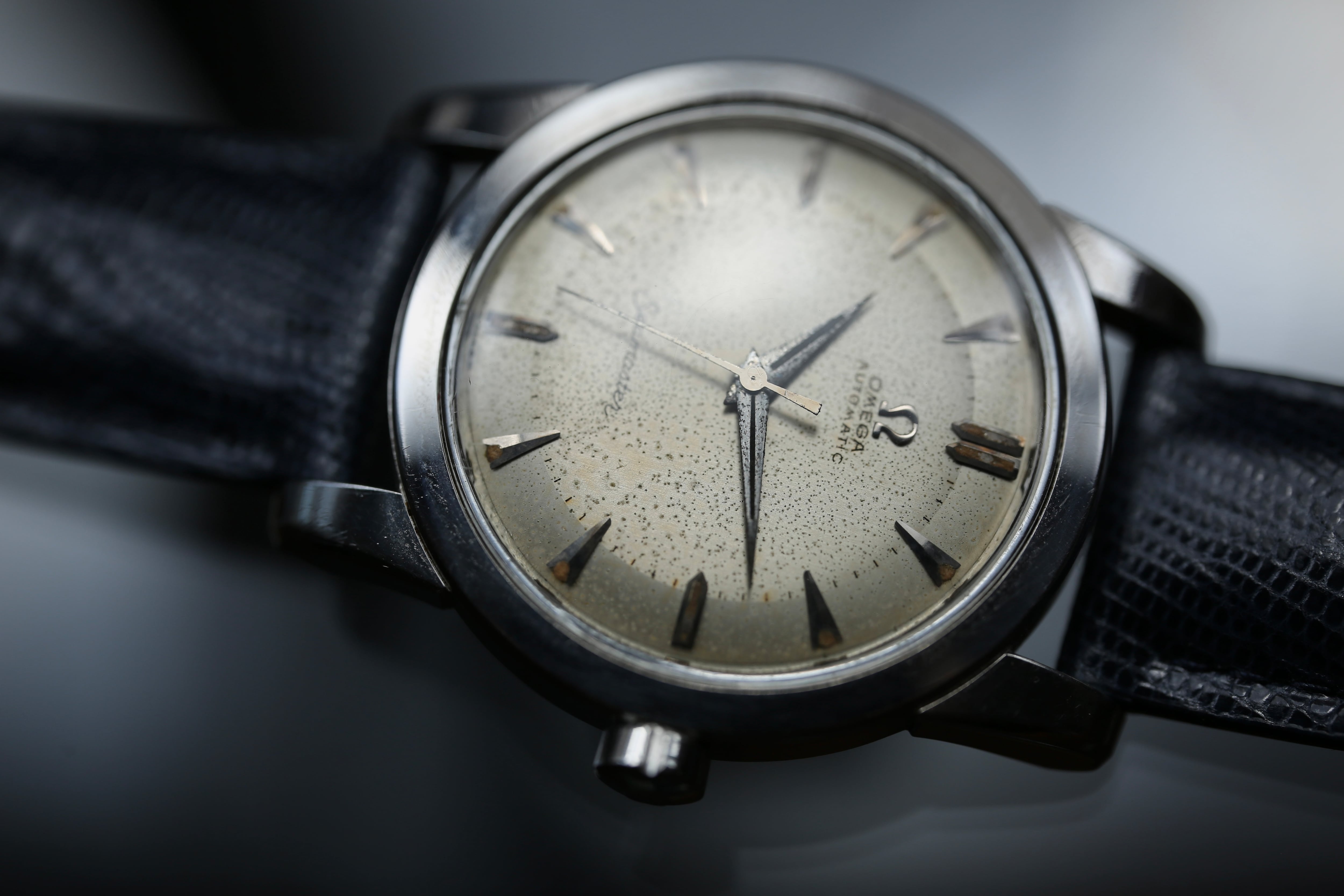 OMEGA】1952年製 オメガ シーマスター1st 飛びアラビア×ツートン