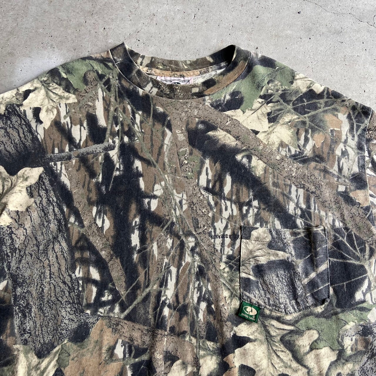 Russell OUTDOORS MOSSY OAK　ロゴ刺繍 ツリーカモシャツ