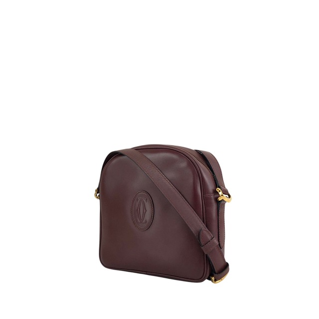 Cartier カルティエ マストライン ショルダーバッグ ボルドー レザー vintage ヴィンテージ オールド tubex6