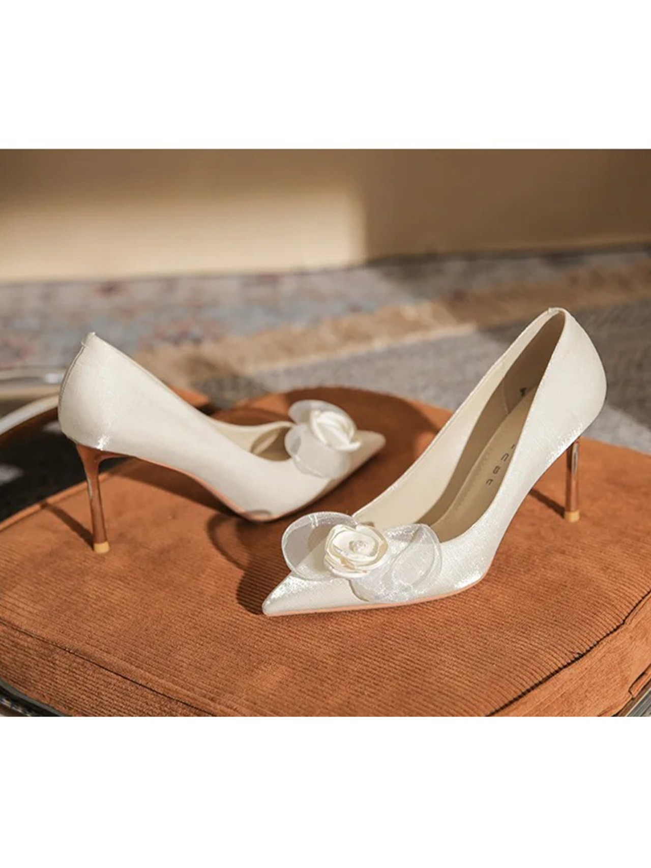 【0299】 Flower High Heel Pumps Shoes