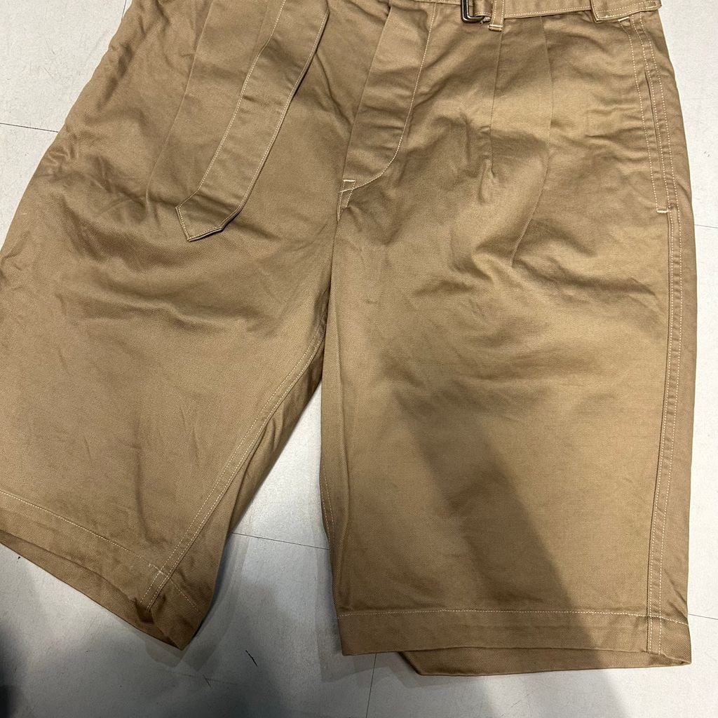 COMOLI コモリ ベルテッドチノ ショートパンツ I01-03007 ベージュ