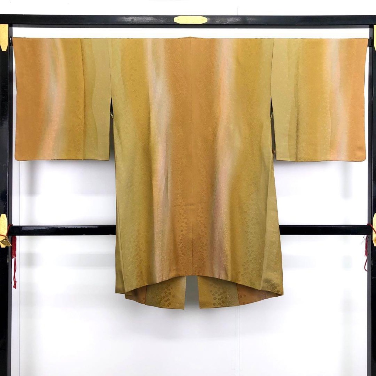 道中着 ロング 小花模様 縦柄グラデーション ガード加工 H-4034  