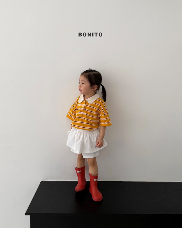 【即納】(kids)bonito / Sierre-style Collar Tee