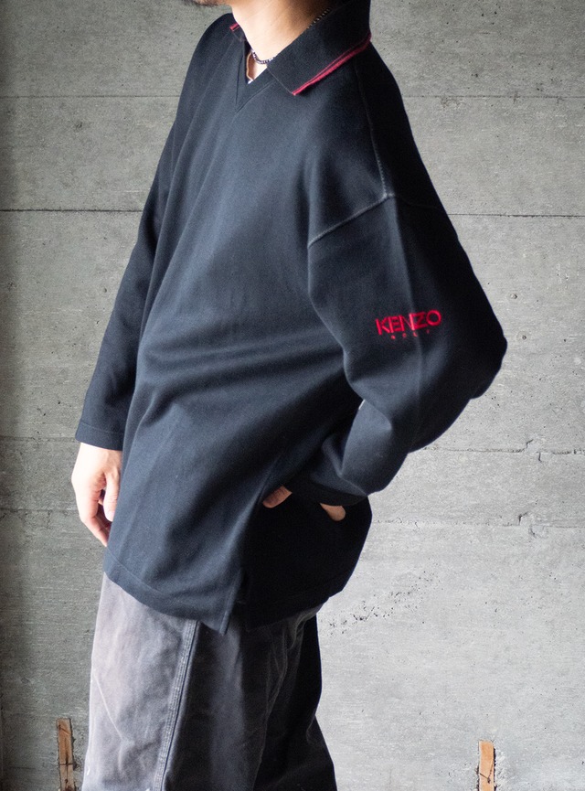"KENZO GOLF" 1990s Detachable collar pullover