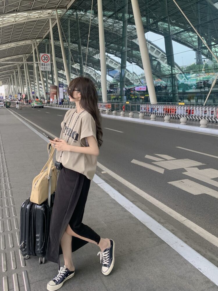 スリットスカート サマー薄手ブラックハイウェストウェスト 夏物 ブラックストロベリース18027882615