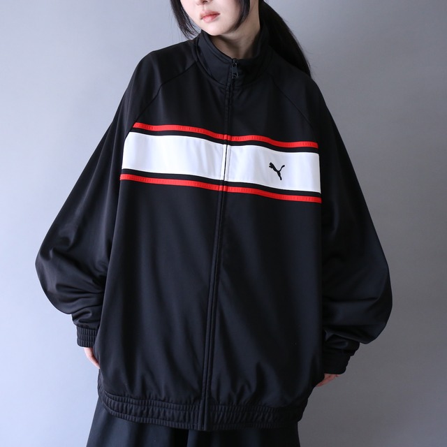 "刺繍" and wappen and colorful taping design over silhouette track jacket