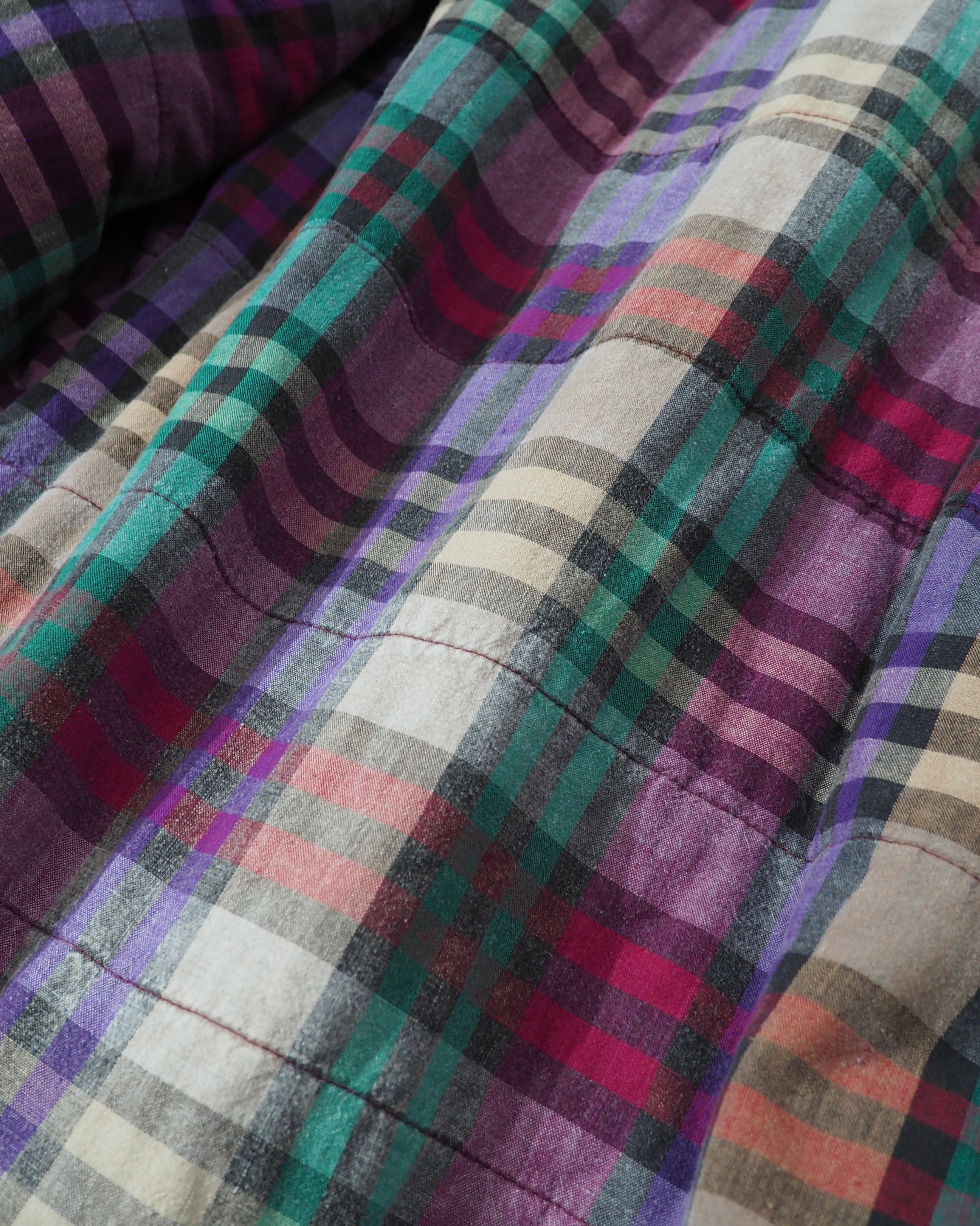 1980s Beautiful Ice Blue × leather docking Over silhouette vintage Denim jacket