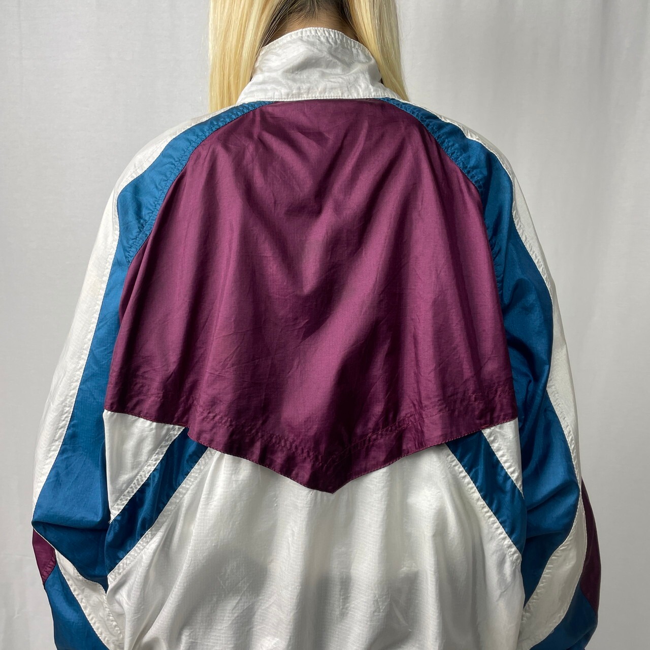 90年代 NIKE ナイキ 銀タグ 切替デザイン ナイロンプルオーバー 