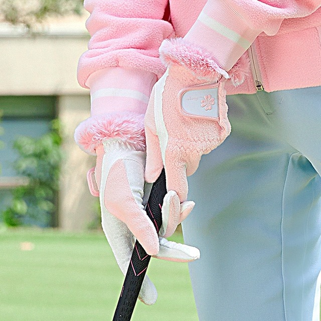 ゴルフグローブ　フリース　あったか　滑り止め