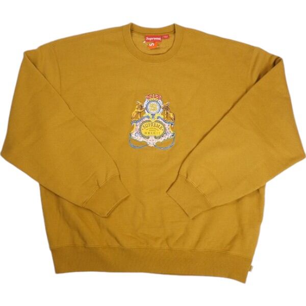 Size【XL】 SUPREME シュプリーム 23SS Crest Crewneck Dark Mustard 