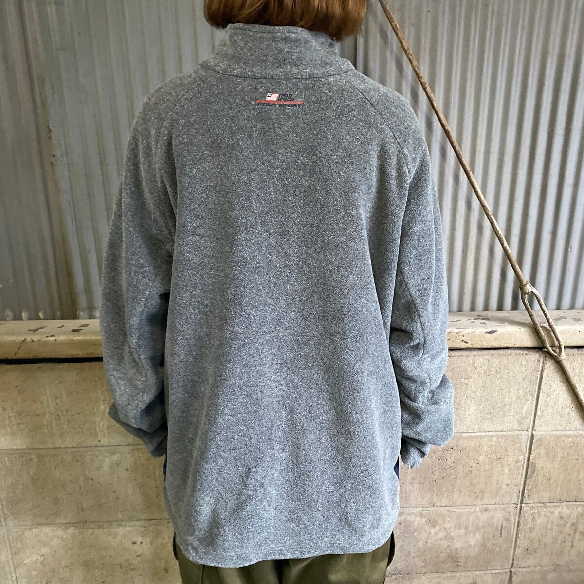 美品 90s POLO SPORT ポロスポーツ ハーフジップ フリース XL