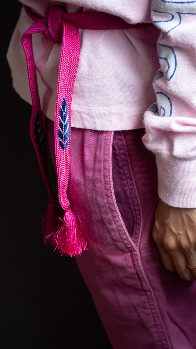 unknown used Feather pattern obijime
