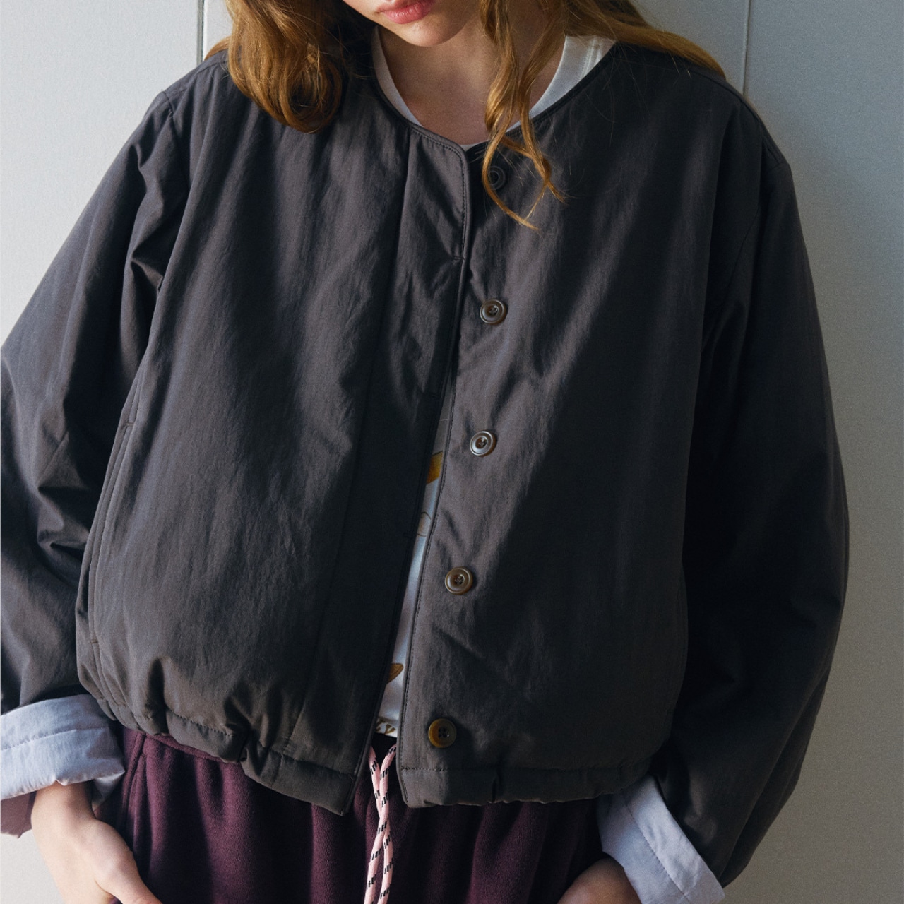 No Collar Jacket T3728