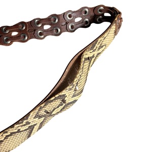 DOLCE&GABBANA “DG buckle” python leather switching belt