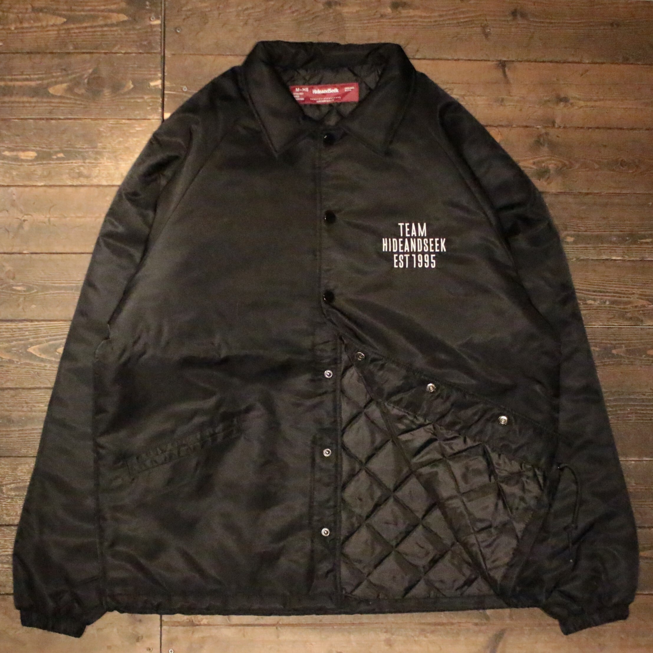 HIDE AND SEEK】Coaches Jacket (25aw) -BLACK (ハイドアンドシーク
