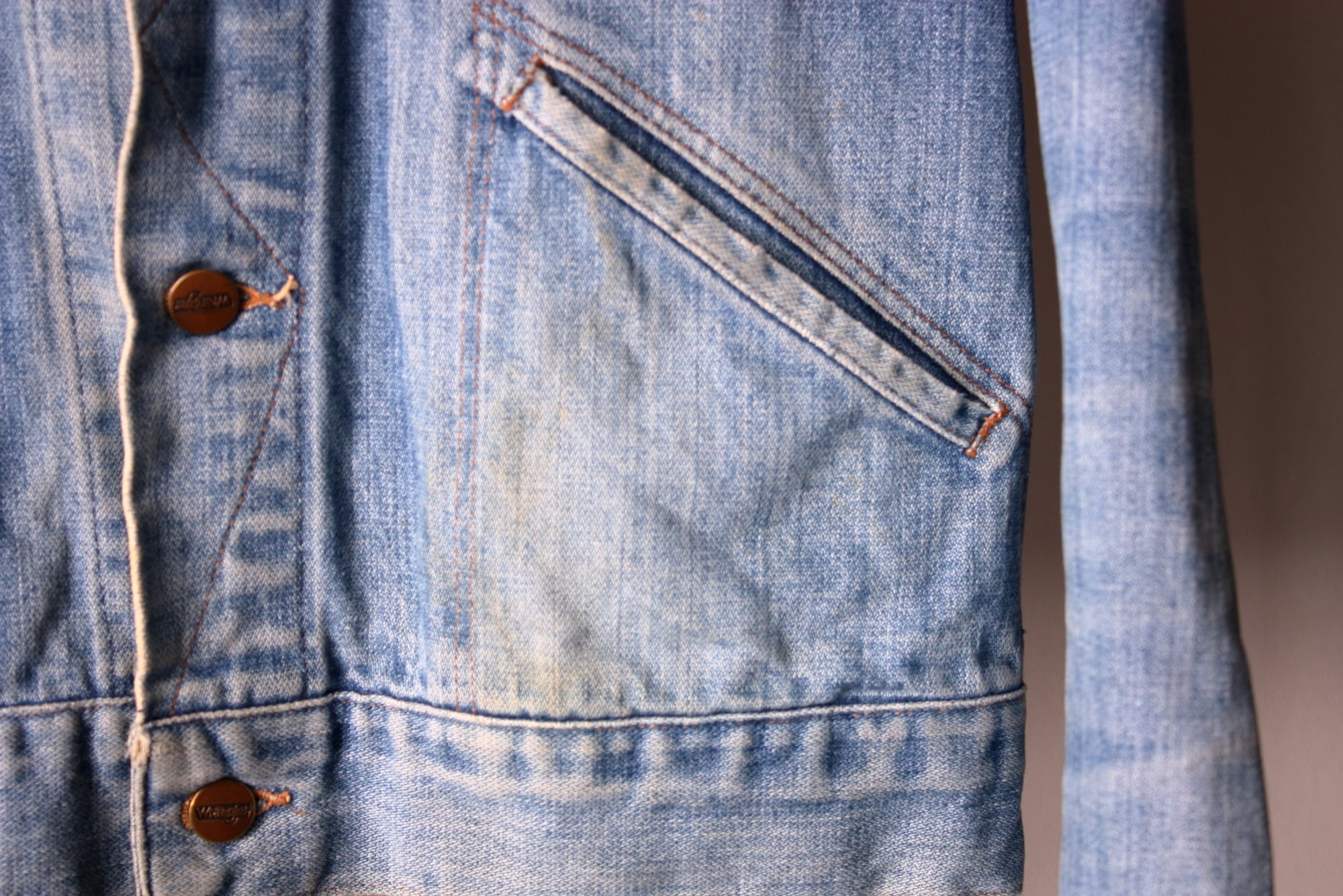 70s Euro Wrangler 124mj Denim Jacket | Swallow Equipments