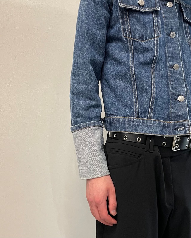 【1999s helmut lang】 roll up denim jacket/ Kyoto store
