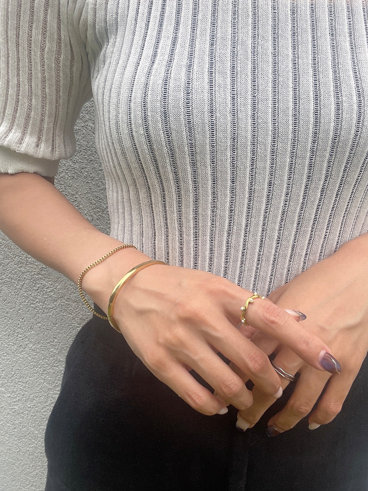 gold square bracelet