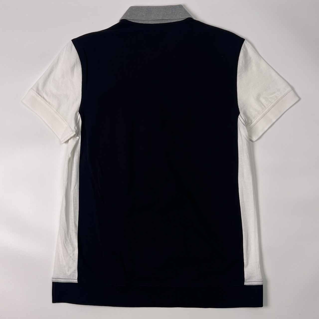 BOSS HUGO BOSS ボス ヒューゴボス SLIM FIT PIMA COTTON BD ボタンダウン 半袖 ポロシャツ M/ブラック×ホワイト系 メンズ