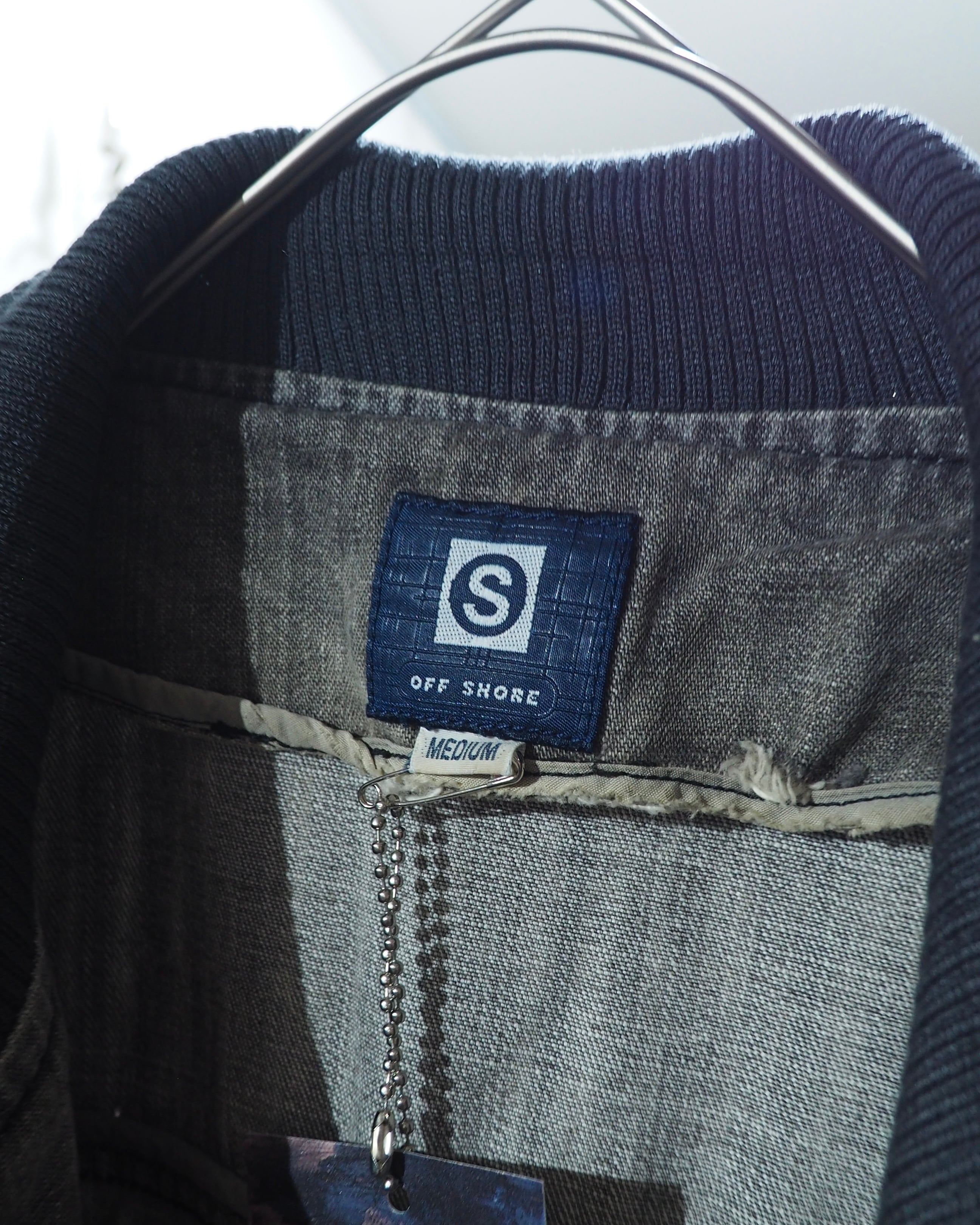 ” 退廃的 ” Good Fade Light ash Grey Color Denim Track jacket