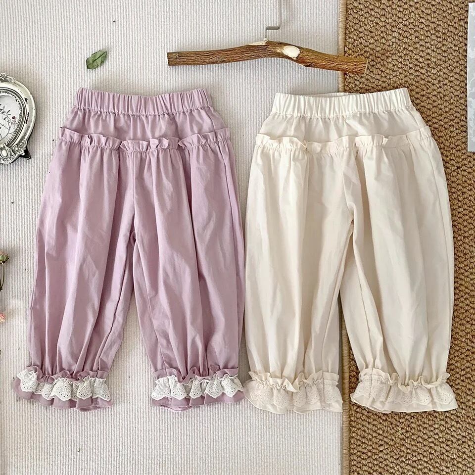【取寄】パンツスタイルでもガーリーさを忘れないレースフリルパンツ