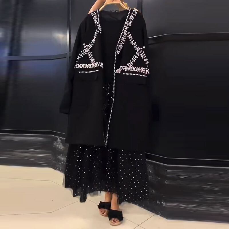 プラスサイズの婦人服2020新しい秋の脂肪mmカジュアルミドル丈ベストジャケットコートスリムドレスファッション ミックスインファッション14272369990