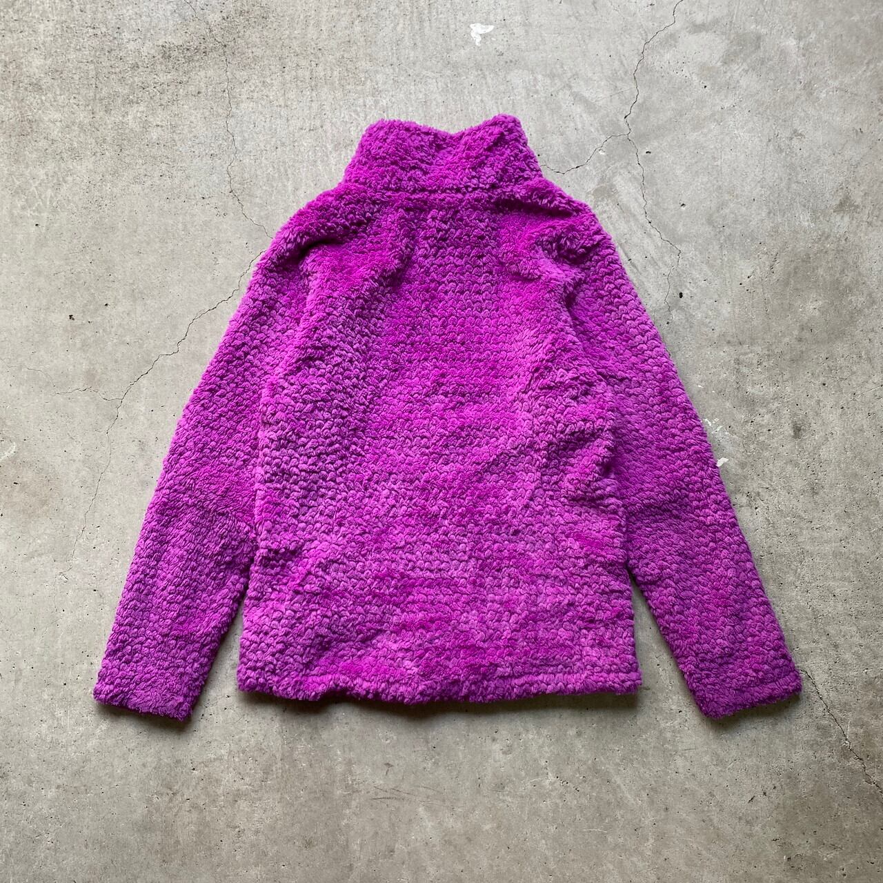 THE NORTH FACE フリースジャケット XL パープル 古着 ノース ザ ノースフェイス フリースジャケット キッズ ガールズL 14-16歳 155